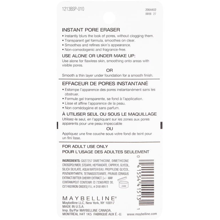 2 pack) Maybelline Baby Skin Instant Pore Eraser Primer, Clear
