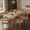 Natural, variant on 7-Piece Dining Table Set for 6 with Rectangular Table and Upholstered Barrel-Back Chairs, Modern Farmhouse Kitchen Dining Room Furniture, Natural