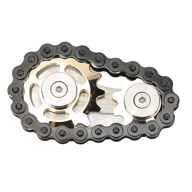 Juguetes sensoriales para aliviar el estrés, cadenas y piñones desmontables para los dedos, engranajes de cadena de acero inoxidable, juguetes con cadenas y piñones desmontables,