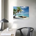 thumbnail image 4 of Nawypu Caribbean Beach Pictures Canvas Wall Art Landscape Poster Prints Wall Decor、For Living Room Bedroom Office With Framed, 4 of 6