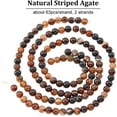 thumbnail image 4 of 126pcs 6mm Natural Agate Beads Black Striped Agate Bead Strands Banded Agate Gemstone Round Loose Beads Natural Stone Bead for Bracelet Necklace Earrings Jewelry Making - Hole 1mm DIY, 4 of 6