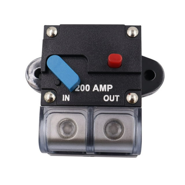 Plastic Automotive Circuit Breaker Overload Protection High Conductivity Replacement Manual Sound Box Fuse Accessories Blue Button 100A