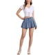 thumbnail image 2 of Falda Mini de Mezclilla Casual Plisada para Mujer INSPIRE CHIC Color Azul Cielo XS, 2 of 5