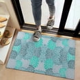 thumbnail image 2 of Turquoise Floral and Petal Pattern Door Rugs,Washable Non Slip Door Mats Indoor,Decorative Door Mats,Entry Mat Indoor for Entrance,Bedroom,Kitchen,Bathroom,20"x32", 2 of 6