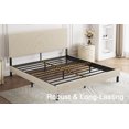 thumbnail image 6 of Yoneston King Size Bed Frame with Bandaged Upholstered Headboard for Adults Bedroom No Box Spring Required Easy to Assembly, Beige, 6 of 6