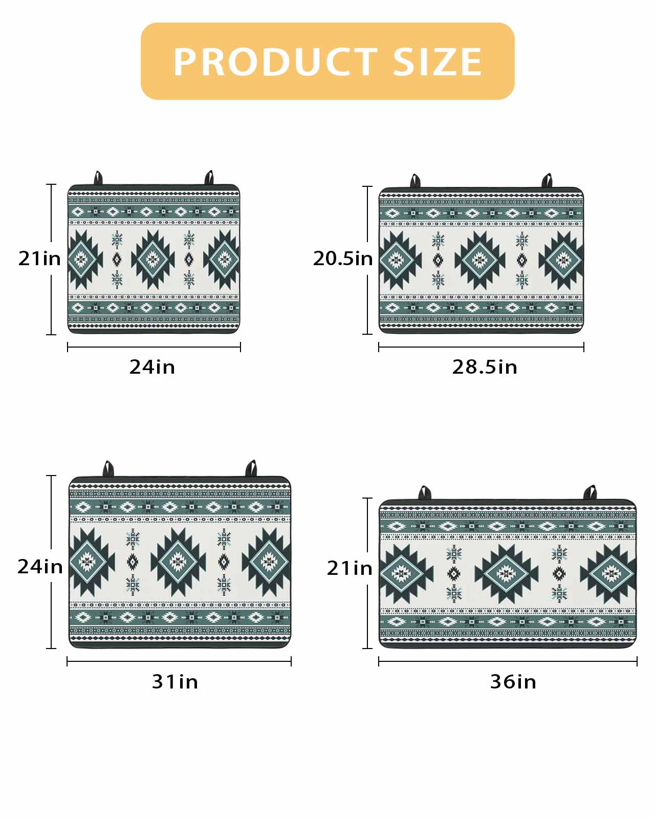 nqOlkjepod Large Induction Cooktop Protector Mat 36"x21", Green Boho Stove Top Covers for Electric Stove, Ethnic Tribal Aztec Abstract Geometric Motifs Stove Burner Cover Mats, Glass Top Stove Cover