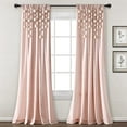thumbnail image 1 of Lush Decor Panneau de Rideau de Fenêtre en Lin à Pompons Boho (Panneau Unique), 84” L x 52” L, Blush, 1 of 5