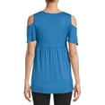 thumbnail image 3 of Oh! Mamma Women’s Maternity Cold Shoulder Top, 3 of 6
