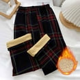 thumbnail image 2 of YABCSAZ Women's Fleece Lined Sweatpants Winter Thermal Thick Sherpa Plaid Pants Warm Cotton Athletic Lounge Casual Sweatpants, 2 of 8