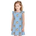 thumbnail image 1 of Balery Corgi Dog Camisón de princesa para niñas, pijama de algodón con mangas abullonadas, suave y bonito.-X-Large, 1 of 6