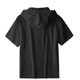 thumbnail image 5 of Hombres Pantalones Cortos Color Sólido Manga Corta Blusas Botón Cuello en V con Capucha Bolsillo Casual Top de Moda para Hombres, 5 of 5