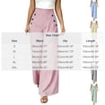 thumbnail image 7 of Gytharion Women's High Waist Striped Wide Leg Pants Double Breasted Draped Floor Length Casual Pants with Pockets Loose Palazzo Trousers, 7 of 7
