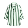 thumbnail image 6 of Tbopshirt Womens Blouses Tops for Women Casual Striped Button Down Loose-fitting LongSleeved Button-up Blouse Shirt, 6 of 6