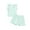 Mint Green, variant on MHZLDYZ Clearance Hawaiian Shirt for Girls Baby Girl Clothes Outfits Cotton Ribbed Tops Casual 2Pc Set Girls Shorts (Mint Green,130)