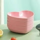 thumbnail image 2 of 10pcs Heart Shaped Dinner Plates Dinnerware Dishes Set 6 Inch Food Plate Saucers Tray Fruits Snack Bowls BPA Free (pink), 2 of 4