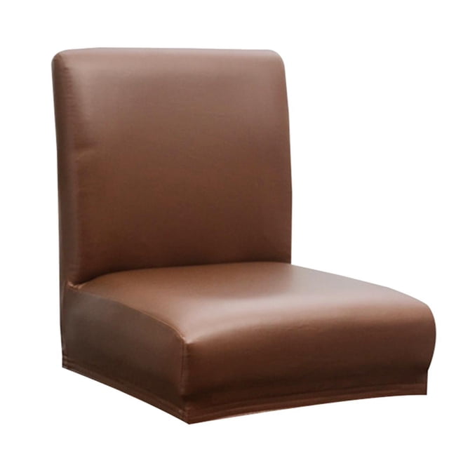 DOLITY Elastic Solid Stool Short Back Dining Chair Slipcover Modern Removable Anti-dirty Kitchen Seat Stretch Chair Cover Coffee