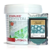 The Tile Doctor Crystal Glass Grout Jewels Jade - Glass Epoxy Grout Glitter Additive for Tile, Backsplash, Pool, Kitchen, Bathroom - 5.5 lbs