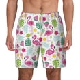 thumbnail image 2 of Goofa Cute Flamingo Printed Men's Swim Trunks Board Shorts Quick Dry Mens Swimming Trunks with Compression Liner,Breathable Fit Hawaii Beach Shorts-Large, 2 of 9