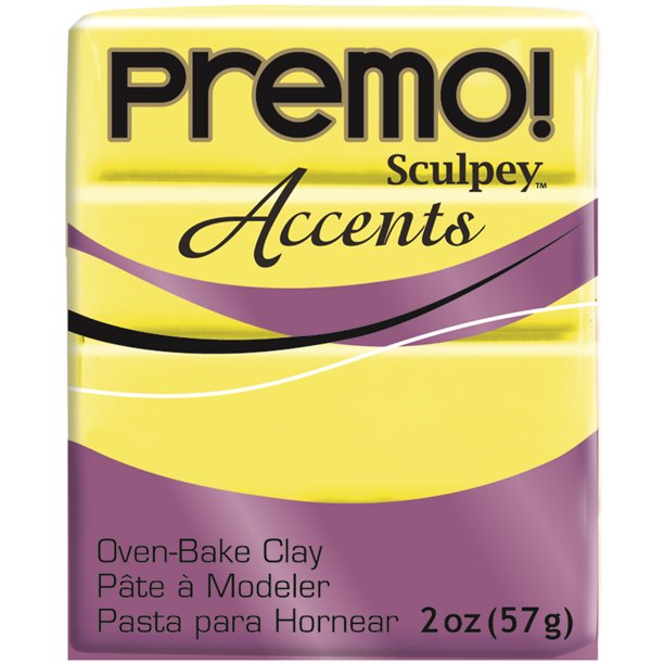 Premo Sculpey Polymer Clay 2ozFluorescent Yellow