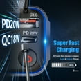 thumbnail image 4 of LENCENT Transmisor FM para Coche, Adaptador de Coche Bluetooth Inalámbrico 5.0 con Cargador USB Rápido Tipo C PD 20W+ QC3.0, Receptor de Reproductor de Mp3 para Vehículo, 4 of 11