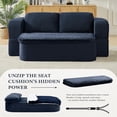 thumbnail image 5 of NeoKo 2-in-1 Convertible Compression Sofa, Modern Folding Futon Floor Foam Compression Sofa Bed with Multifunctional Blanket and Pillows, Suitable for Living Room, Bedroom, No Assembly Required., 5 of 8