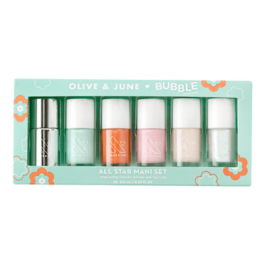 Olive & June   Bubble All Star Mani Set, Includes 6 Mini Long Lasting Polishes