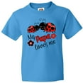 thumbnail image 3 of Inktastic My Papa Loves Me with Cute Ladybugs Youth T-Shirt, 3 of 5