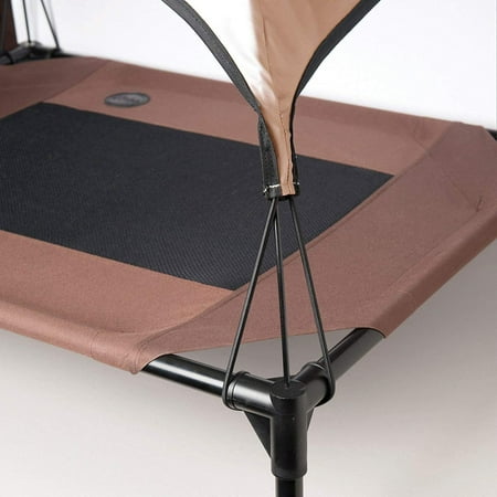 K&H Pet Products Light and Portable Pet Cot Canopy, Gray/Tan, M (25" x 32")/ L (30" x 42")