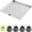 With Hole, variant on Studyset Washing Machine Pan 32" x 30" x 2" Heavy Duty 304 Stainless Steel Washing Machine Tray with 4 Pcs Anti-Vibration Washing Machine Feet, Washer Pan, No Hole
