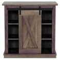 thumbnail image 2 of Benzara BM266414 Wooden Accent Cabinet with 4 Adjustable Shelves, Antique Gray, 2 of 5