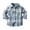 Light Blue, variant on 6M-12T Toddler Kids Boys Girls Brushed Plaid Shirt Jacket Baby Autumn Winter Plaid Cotton Long Sleeve Lapel Cardigan Jacket Coats