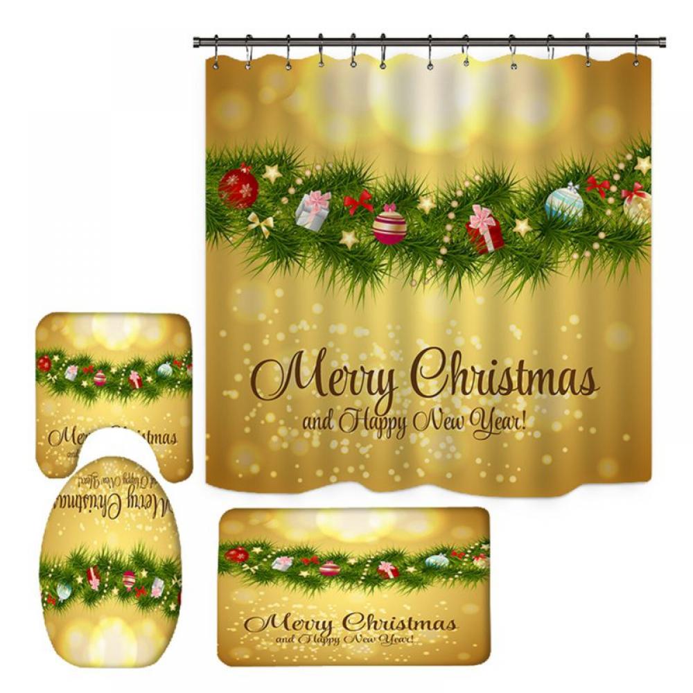 Enlightened 4Pcs Christmas 3D Printing Holiday Decoration ...