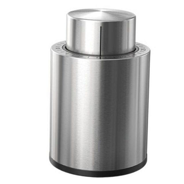 Tapa de vacío Tapón de vino Tapón de vino Vacío -0.038Mpa Guardar vino Sellador sin fugas más largo Protector de botella para Fiesta Escala de tiempo de acero inoxidable 304 Sunnimix Tapon de vino