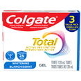thumbnail image 1 of Colgate Total Active Prevention Whitening Toothpaste, Mint Value pack 3x120ml, 1 of 7