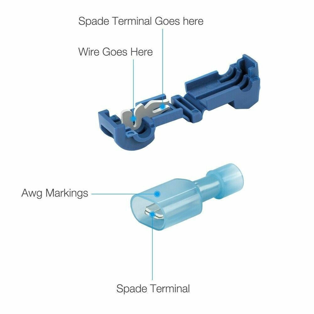 240Pcs Quick Splice T-Tap Insulated Crimp Terminals Kit Spade Wire Connectors US
