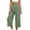 Army Green, variant on Bloomae Capri Pants for Women Wide Leg High Waisted Pleated Dress Pants Business Casual Capris Work Office Cropped Slacks Trousers with Pockets