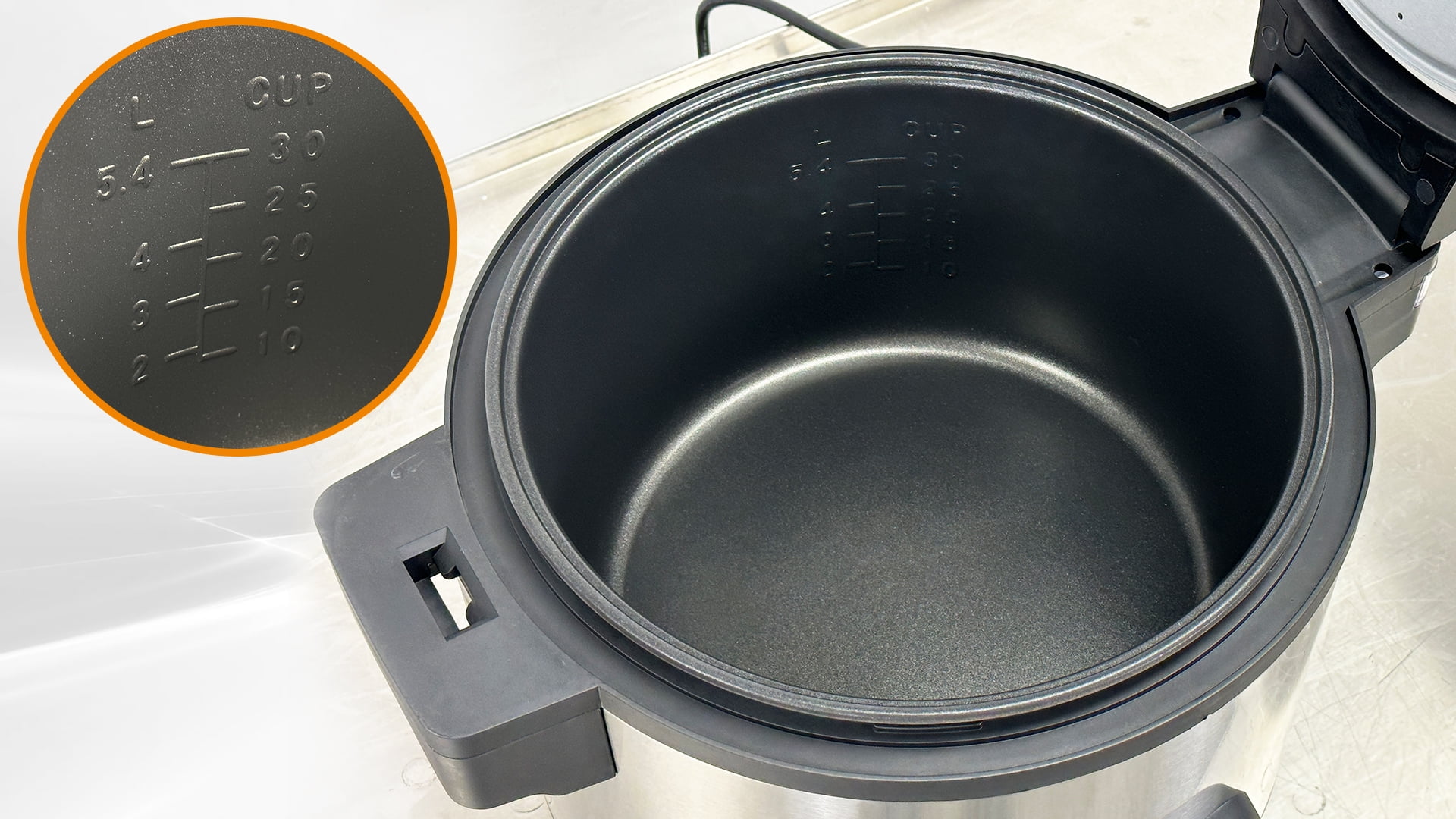 30 Cup Commercial Rice Cooker and Warmer, NSF Stainless Steel Rice Cooker