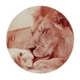 thumbnail image 4 of WYYP A Majestic Lion Washable Round Tablecloth for Home Kitchen Outdoor Decoration 100% Polyester Fiber White, 4 of 8