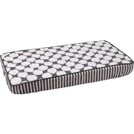 Bacati - Dots/Stripes Grey/Yellow Neutral Quilted Changing Pad Cover