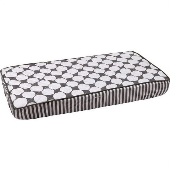 Bacati - Dots/Stripes Grey/Yellow Neutral Quilted Changing Pad Cover