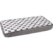Bacati - Dots/Stripes Grey/Yellow Neutral Quilted Changing Pad Cover
