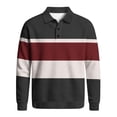 thumbnail image 7 of Horkkom Men Pullover Sweatshirt Fall Outfits Striped Sweatshirt Trendy Casual Sweatshirt XXL, 7 of 7