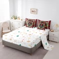 thumbnail image 5 of jejeloiu Merry Christmas Twin Bedding Sets 7-Piece,Cardinal Bird Bedding Comforter Set,Ren Geometric Plaid Sheet Sets,Luxury Bedroom Decor Reversible, 5 of 8