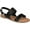 Black, variant on Womens Wide Width Lavine Multi Strap Flat Sandals