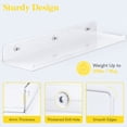 thumbnail image 3 of Norcho 14" Floating Shelves, 4-Pack Acrylic Wall Shelves, Wall Organizer for Bathroom, Bedroom, Living Room, 3 of 9
