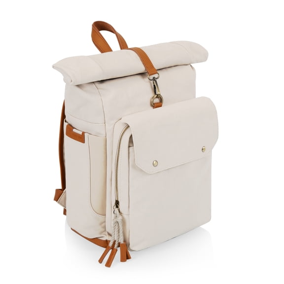 Carmel Roll Top Picnic Backpack Cooler, (Tan)