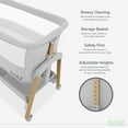 thumbnail image 6 of Evolur Lullaby Portable Bassinet With Wheels, Light Gray, 6 of 8