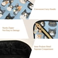 thumbnail image 5 of FORMRS Makeup Bag Travel Cosmetic Organizer for Women Fold Flat Zipper Pouch with Handle, Cartoon Cute Cat, 5 of 8