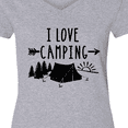 thumbnail image 4 of Inktastic I Love Camping Tent and Trees Women's V-Neck T-Shirt, 4 of 5