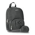 thumbnail image 3 of Madden NYC Women's Dome Bow Backpack with Pouch, Black, 3 of 5